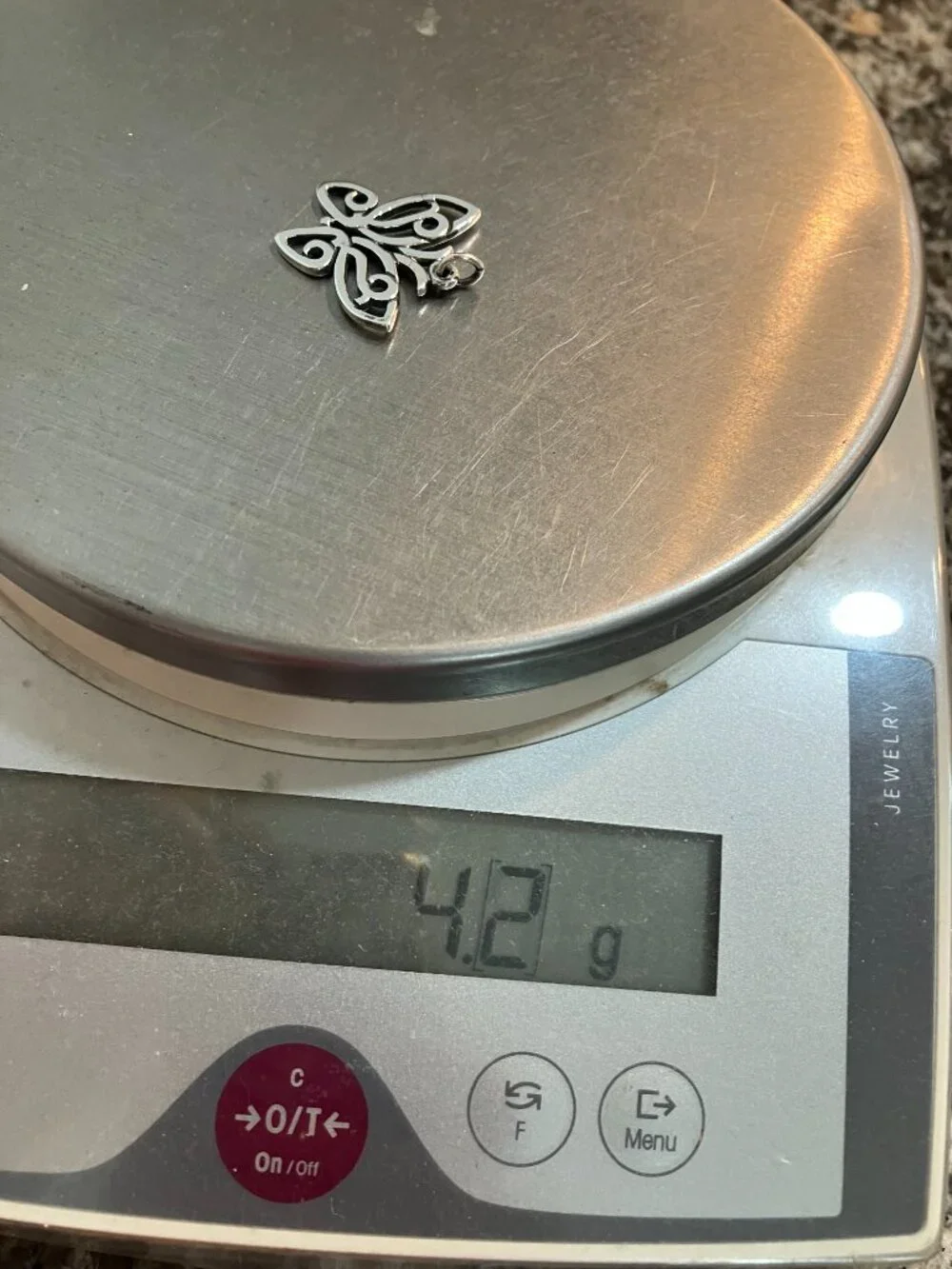 James Avery Sterling Silver Lace Wing Butterfly Pendant Charm - Picture 3 of 9